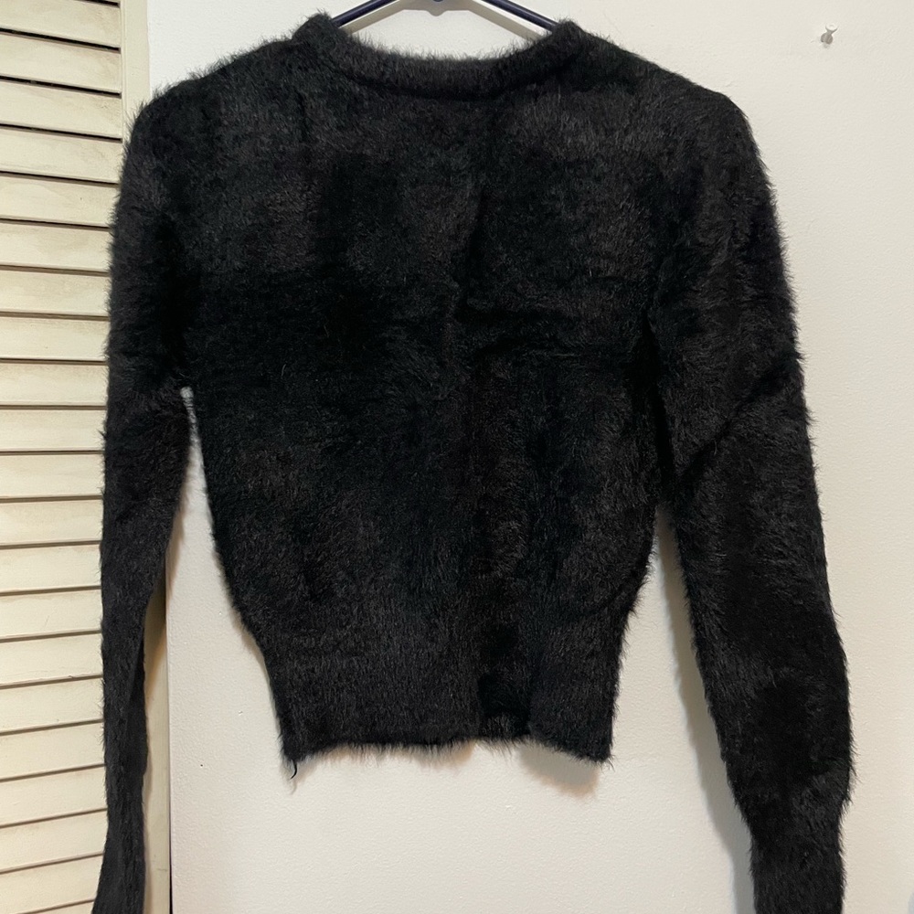 Zara Fuzzy Black Sweater